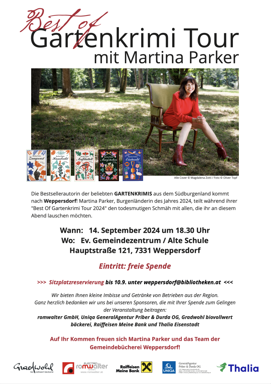 Martina Parker Krimilesung Flyer